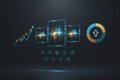 Paid Advertising PPC - glowing digital ad screens and ROI charts on dark background